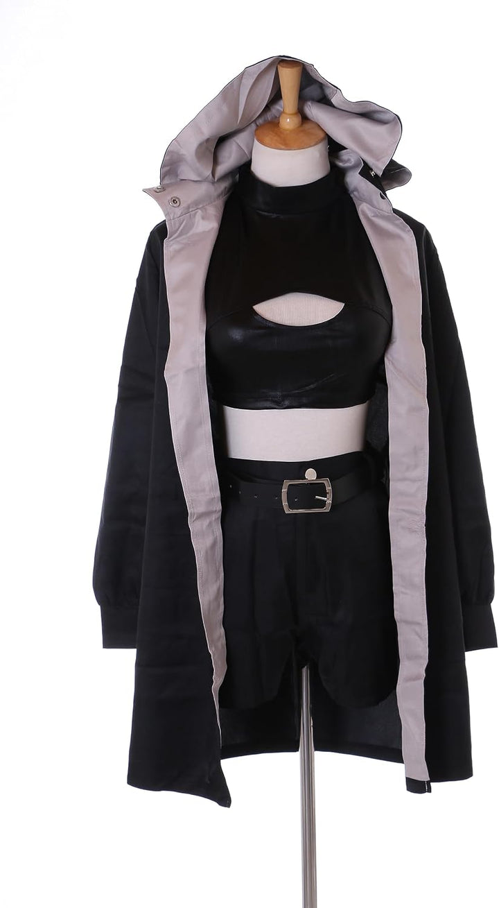 Kawaii-Story MN-234 Schwarz Kapuzenjacke 5-Teile Cosplay komplett Kostüm für Nanakusa Nazuna Call of
