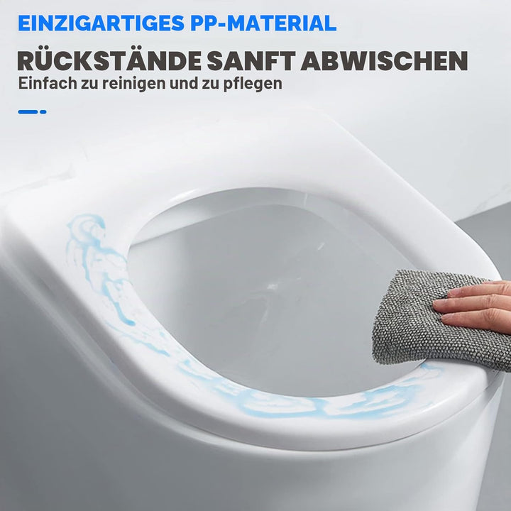 WC-Sitz D-Form Luxus Weiss Absenkautomatik Toilettendeckel Ergonomisches Design mit Quick Release Sc
