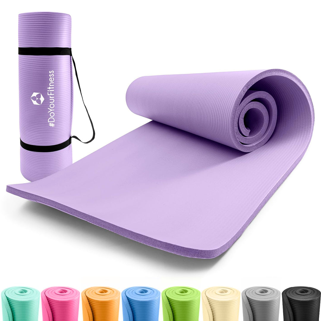 #DoYourFitness Fitnessmatte rutschfest | 183x61cm oder XXL 190x100cm | 0,8-2cm hoch | Gelenkschonend