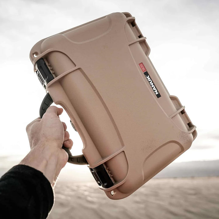 Nanuk 909 Wasserdichter Hartschalenkoffer Mit Plüschschaumeinlage - Braun Tan Würfelförmiger Schaums
