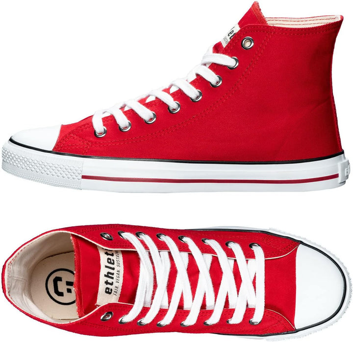 Ethletic Unisex Sneaker Hi Fair Trainer White Cap Fair | Vegan | Nachhaltig 36 EU Cranberry Red Just