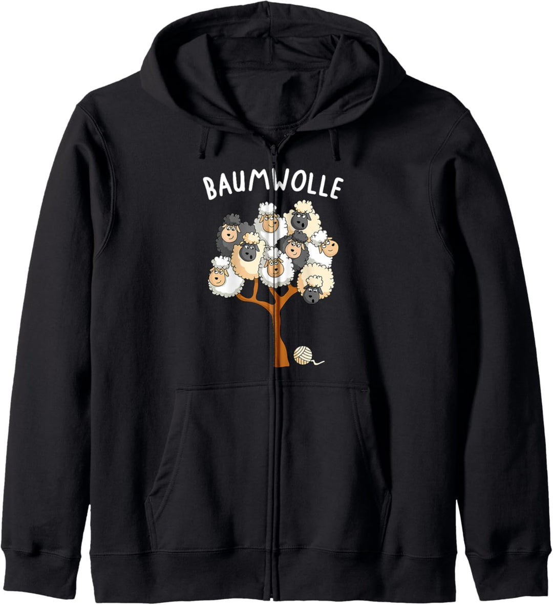 Schafe Landwirt Bauer Comic Cartoon Schafwolle Baumwolle Kapuzenjacke