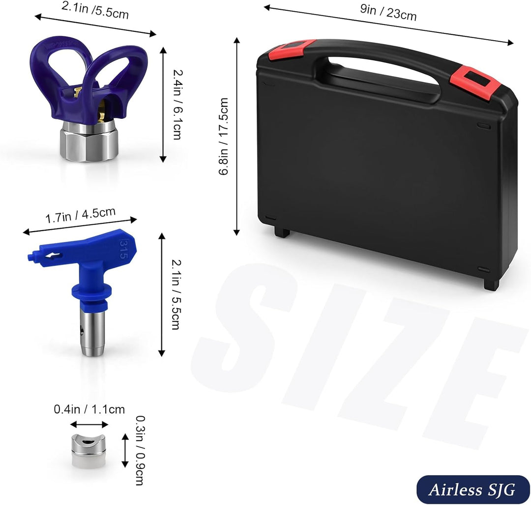 Airless SJG 10 Stück Airless Düse mit Spitzendichtung, Reversible Sprühspitzen, Airless-Sprühdüsen,