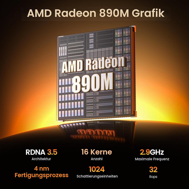 PELADN Mini PC, Ryzen AI 9 HX 370, 24GB LPDDR5X/1TB PCIe 4.0 SSD, Dual 2.5G LAN, USB4 20Gbps Type-C/