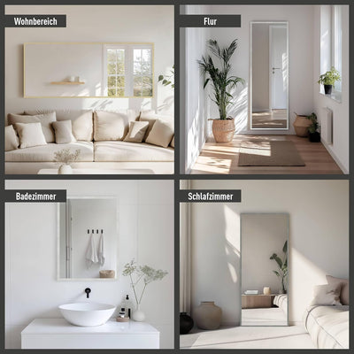 nielsen HOME Wandspiegel Star, Grau matt, Aluminium, ca. 50x150 cm Struktur Grau 50 x 150 cm, Strukt