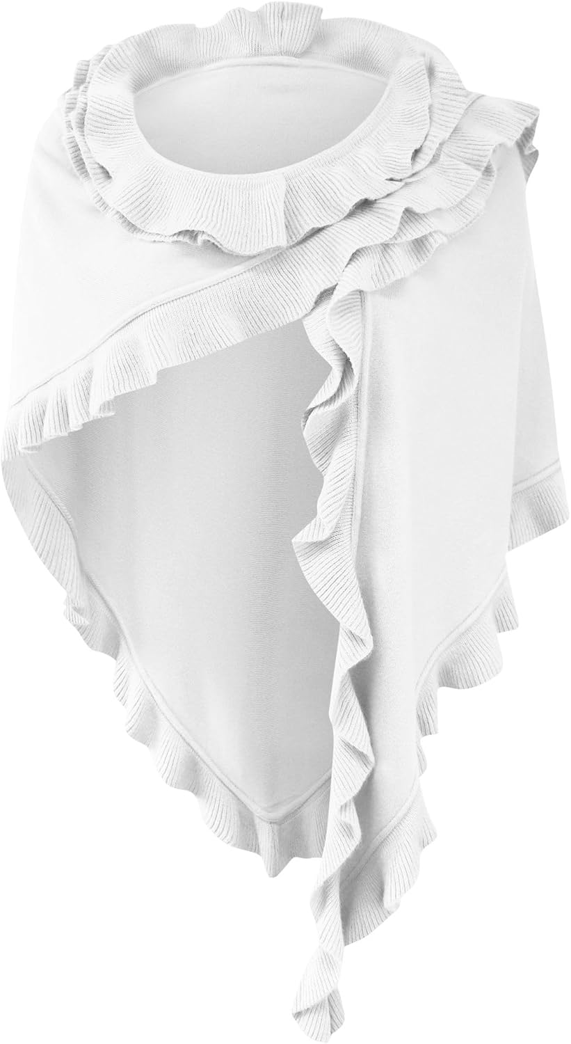 Poncho Cape Trachtentuch Umhang Stola Schultertuch Trachten-Tuch Damen Strickponcho Tracht Strick Tr