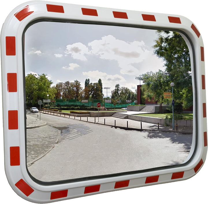VERKEHRSSPIEGEL 60x40cm Gewölbter Spiegel Sicherheitsspiegel Convex Taffic Mirror Beobachtungsspiege