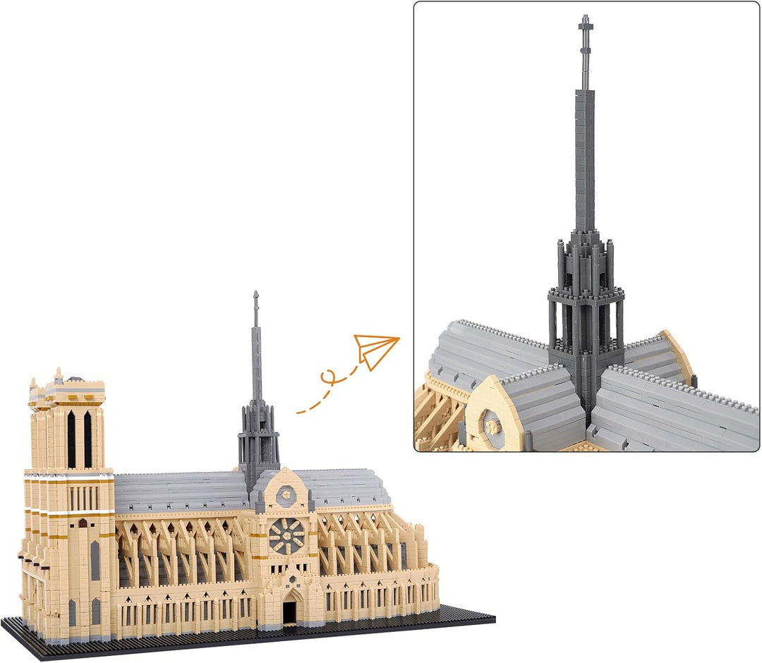 LULUFUN Building Blocks Set Notre Dame de Paris World-Famous Architecture Building Set Mini Building