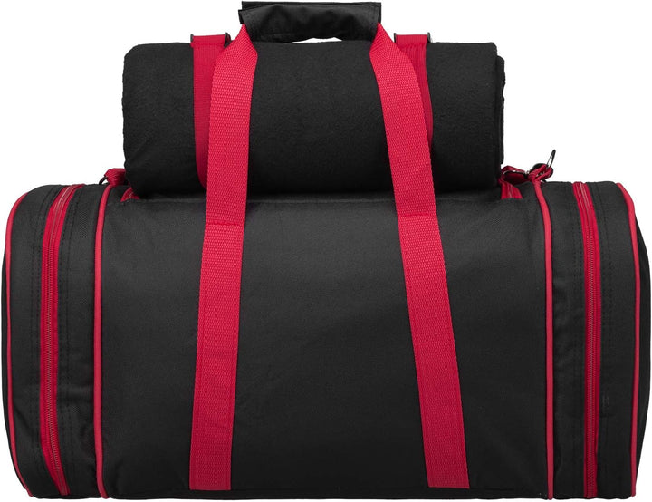 anndora Picknick Kühltasche + Decke + Zubehör schwarz weiss gepunktet 3337: Schwarz Weiss Gepunktet,