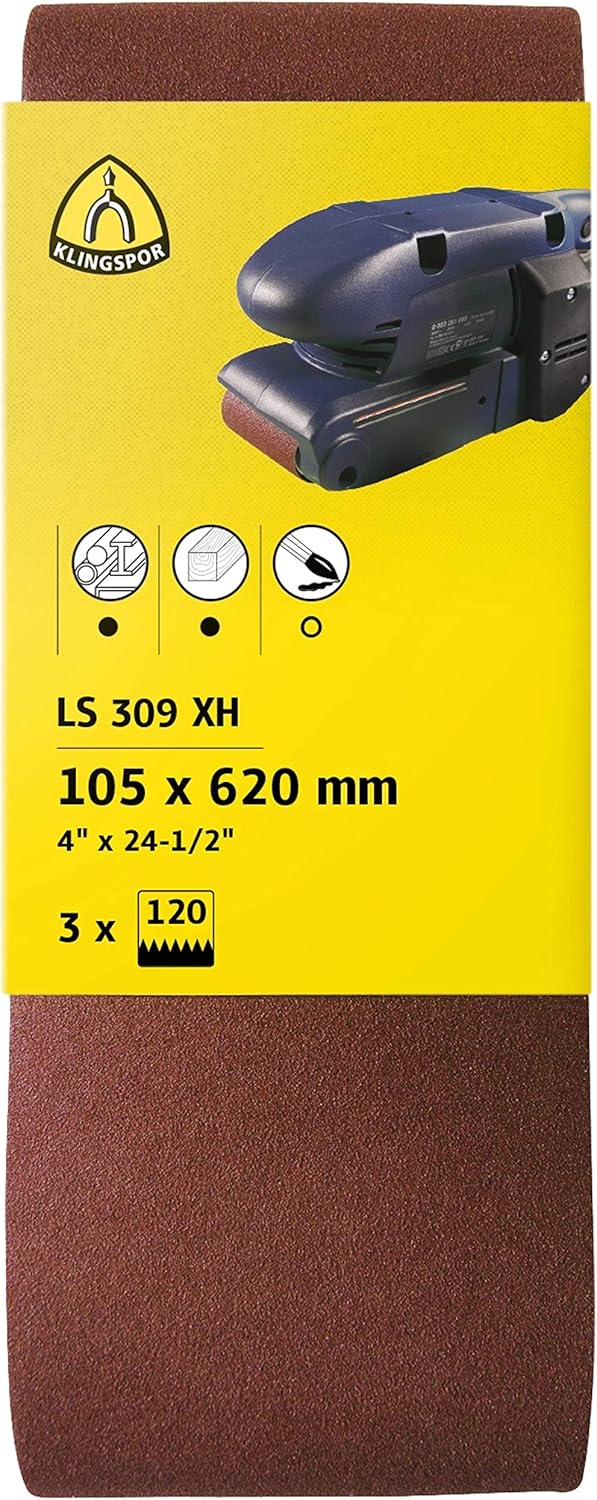 Klingspor 4490 - Schleifbänder für Handbandschleifer für Holz, Metalle, NE -Metalle - BH|LS309XH|100