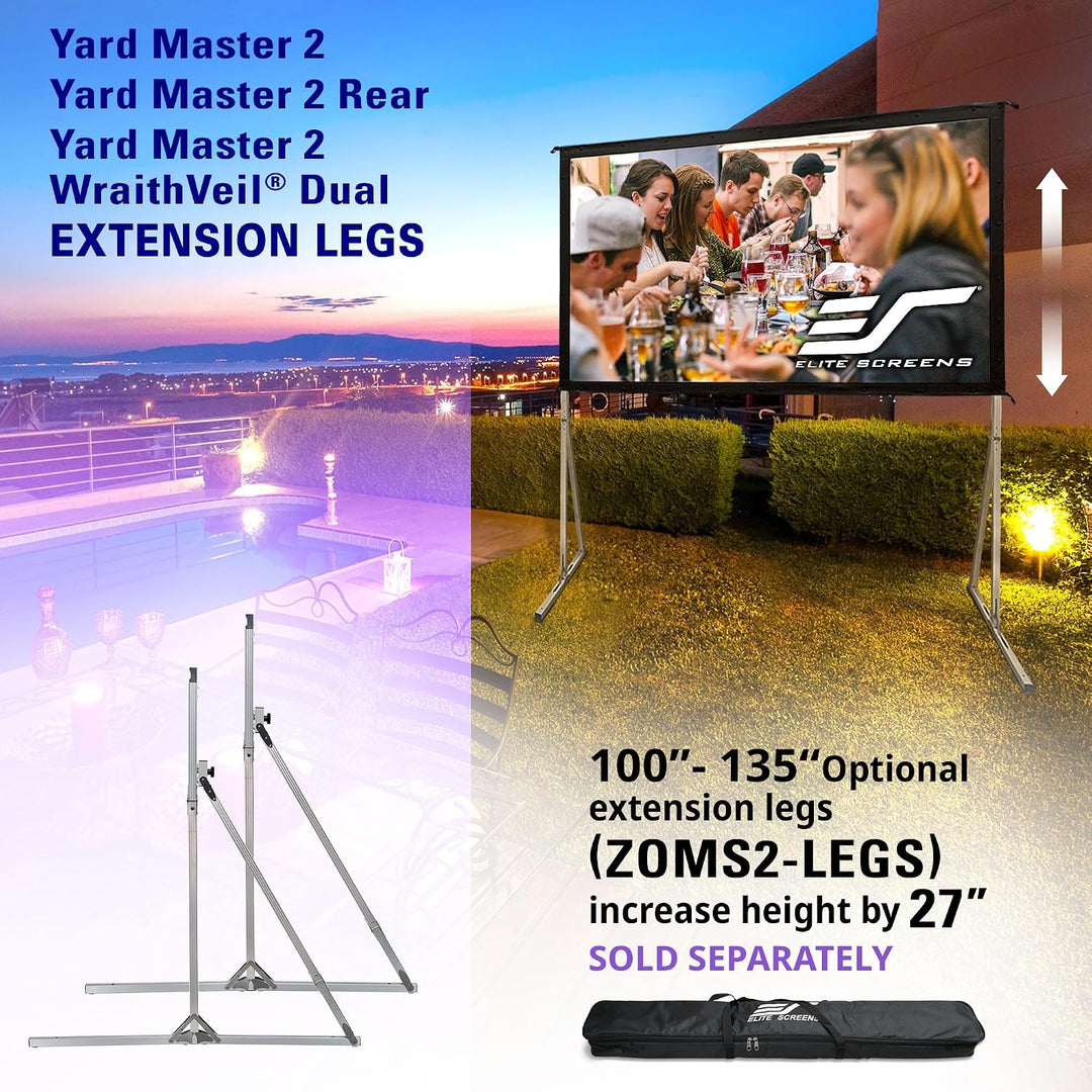 Elite Screens OMS100H2-DUAL Mobile Garten Leinwand Yard Master 2 Dual 222 Outdoor Projection Screen