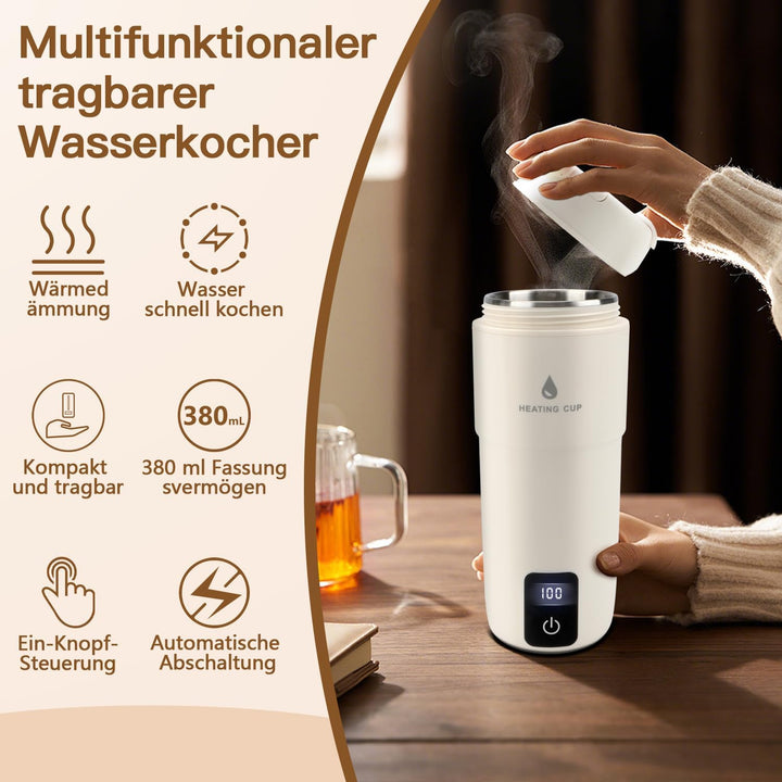 Reise Wasserkocher Klein,220V 300W Tragbarer Elektrischer Wasserkocher mit Automatischer Abschaltung