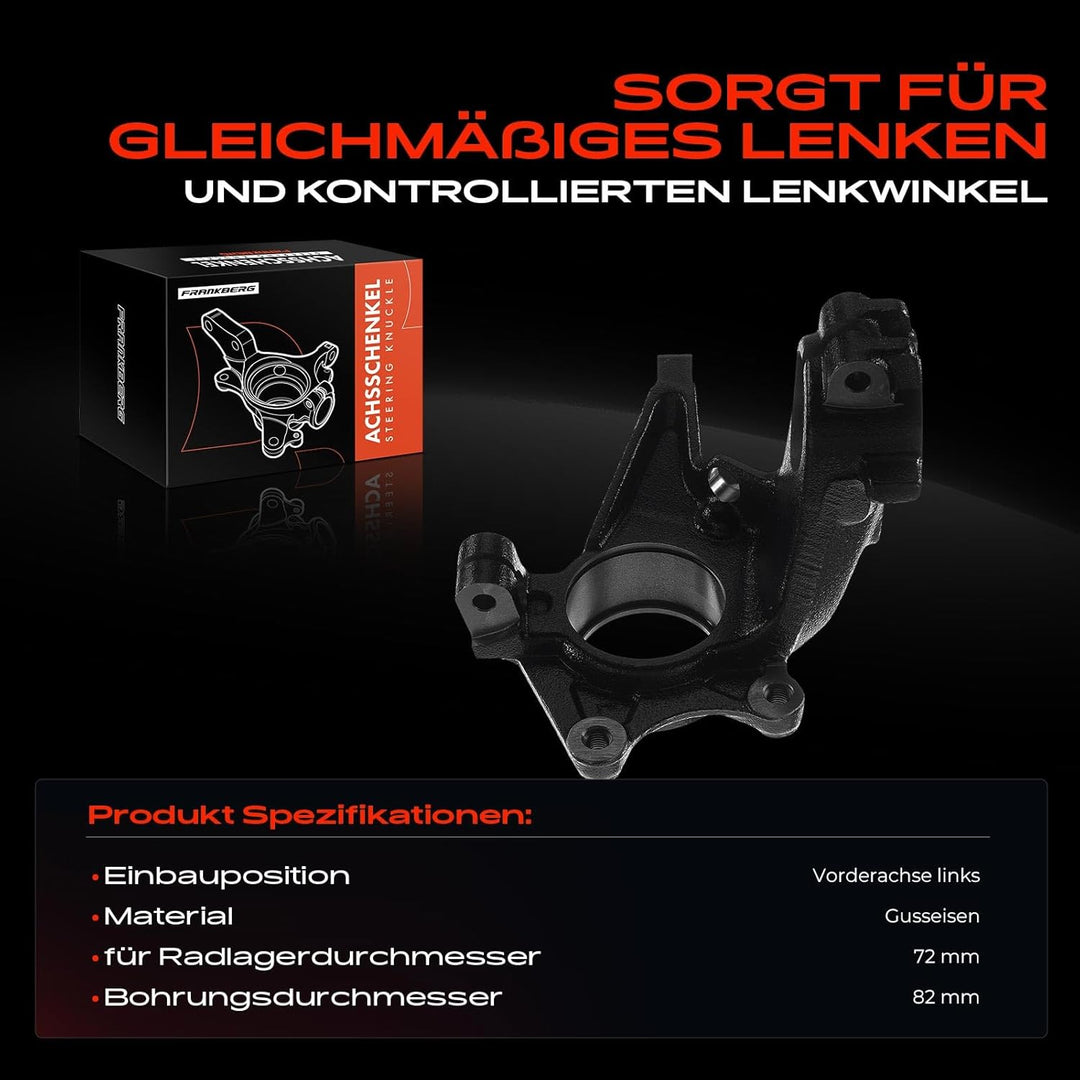 Achsschenkel Radaufhängun Vorne Links für 206 T3E 2E/K 2A/C 1998-2013 364652