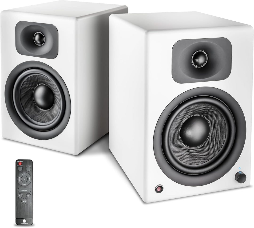 wavemaster TWO PRO white – Regallautsprecher-System (110 Watt) mit Bluetooth-Streaming, digitalen An