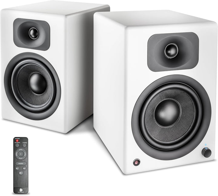 wavemaster TWO PRO white – Regallautsprecher-System (110 Watt) mit Bluetooth-Streaming, digitalen An