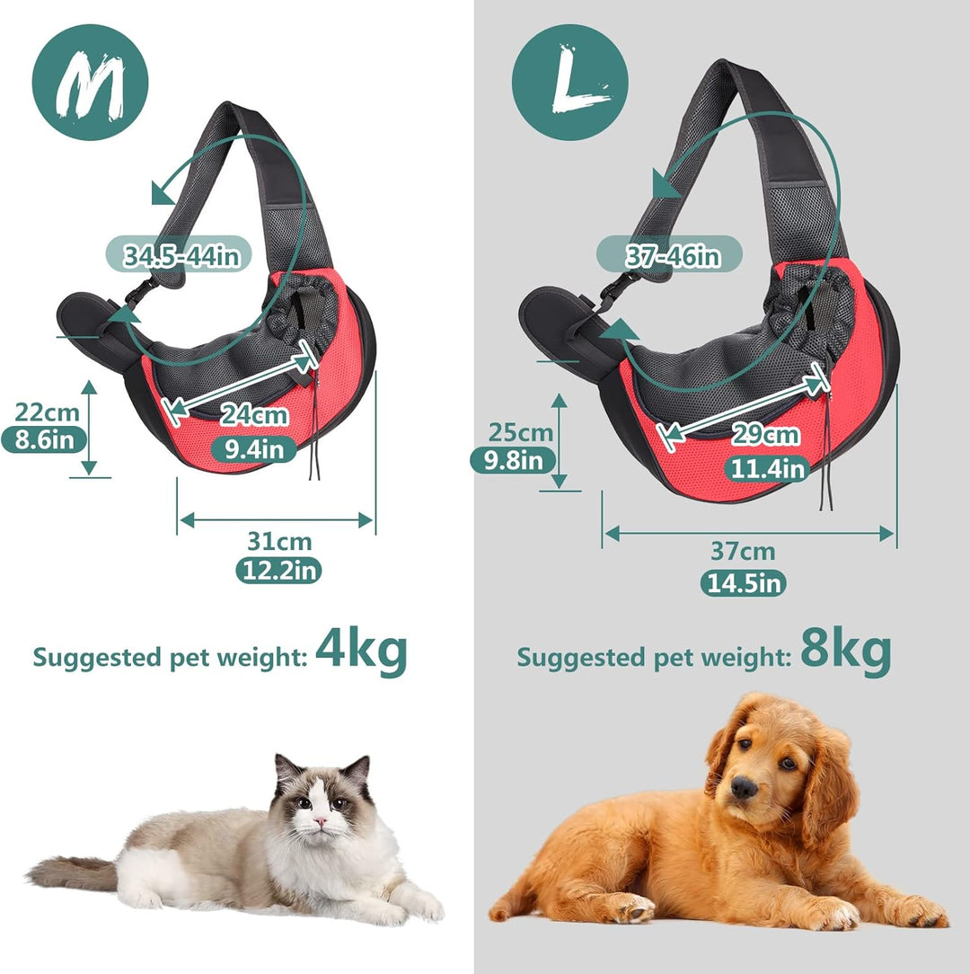 PETCUTE Hundetragetasche Hundetasche Transporttasche für Katzen Single-Schulter Kleine Hunde Trageta