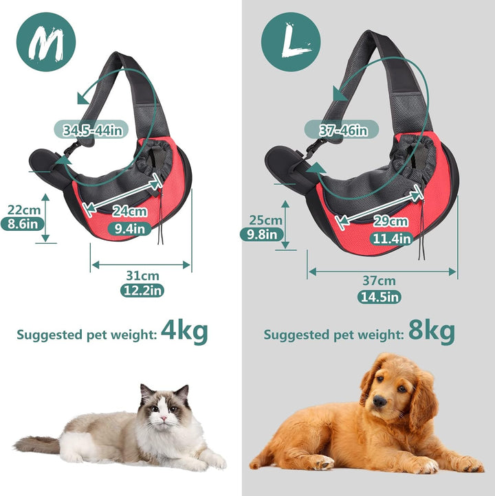 PETCUTE Hundetragetasche Hundetasche Transporttasche für Katzen Single-Schulter Kleine Hunde Trageta