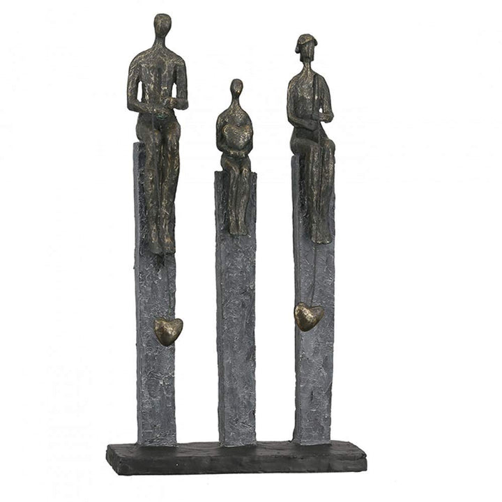 Casablanca - Skulptur, Figur, Dekofigur - Fishing - Poly - bronzefarben - 41x22,5x9cm Höhe 41 cm Ant