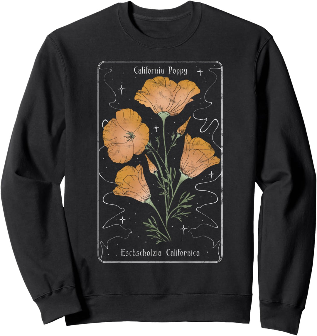 Trendy California Poppy Tarot Sweatshirt