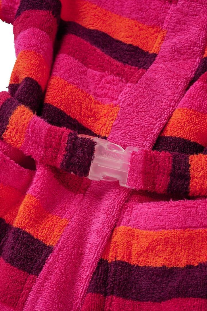 JAKO-O Kinder Bademantel mit Kapuze fuchsia Morgenmantel | Kuschelig weich, saugfähig &amp; warm. Mit pr