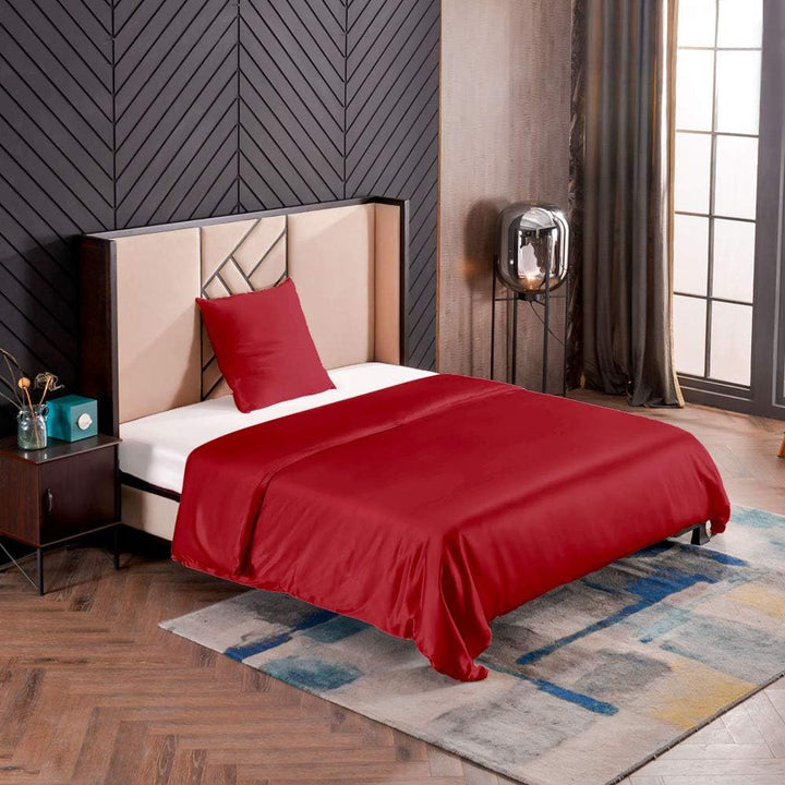 THXSILK Seidenbettwäsche Set 2 teilig, Bettbezug 135 x 200 cm und 80 x 80 cm Kissenbezug, Hypoallerg