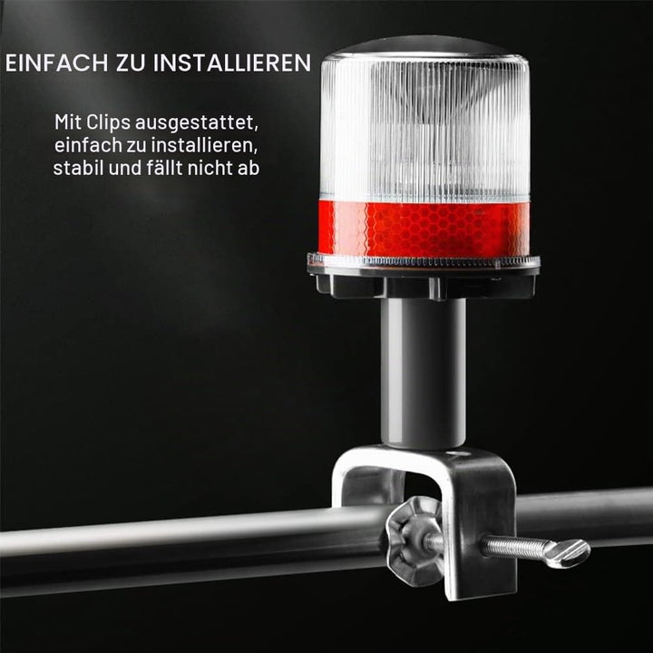 Solare Signalleuchten, LED Boot Navigationslichter mit Solarlichtquelle, IP65 Wasserdichtes Design f