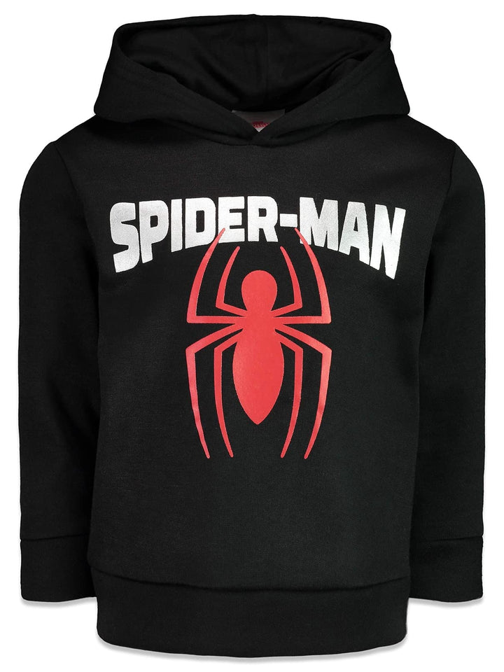 Marvel Spiderman Jungen Athletic Fleece Pullover Hoodie Schwarz 2 Jahre, Schwarz 2 Jahre