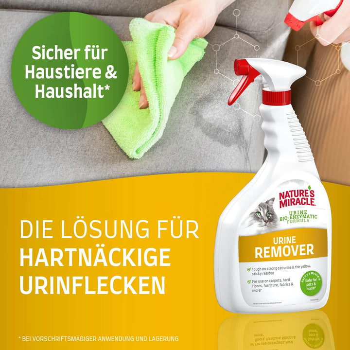 Nature’s Miracle Katzenurin Flecken- & Geruchsentferner - Enzymreiniger für Urinflecken und gelbe Rü