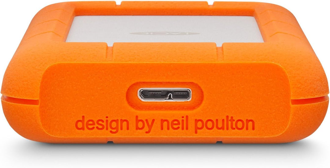 LaCie Rugged 4TB tragbare externe Festplatte, 2.5 Zoll, PC & Mac, inkl. USB-C w/o USB-A Kabel, inkl.