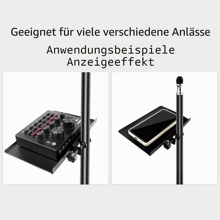 Milisten Mikrofonständer Ablage Klemme auf Notenständer Regal Metall Telefonhalter Ton Ablage Ablage