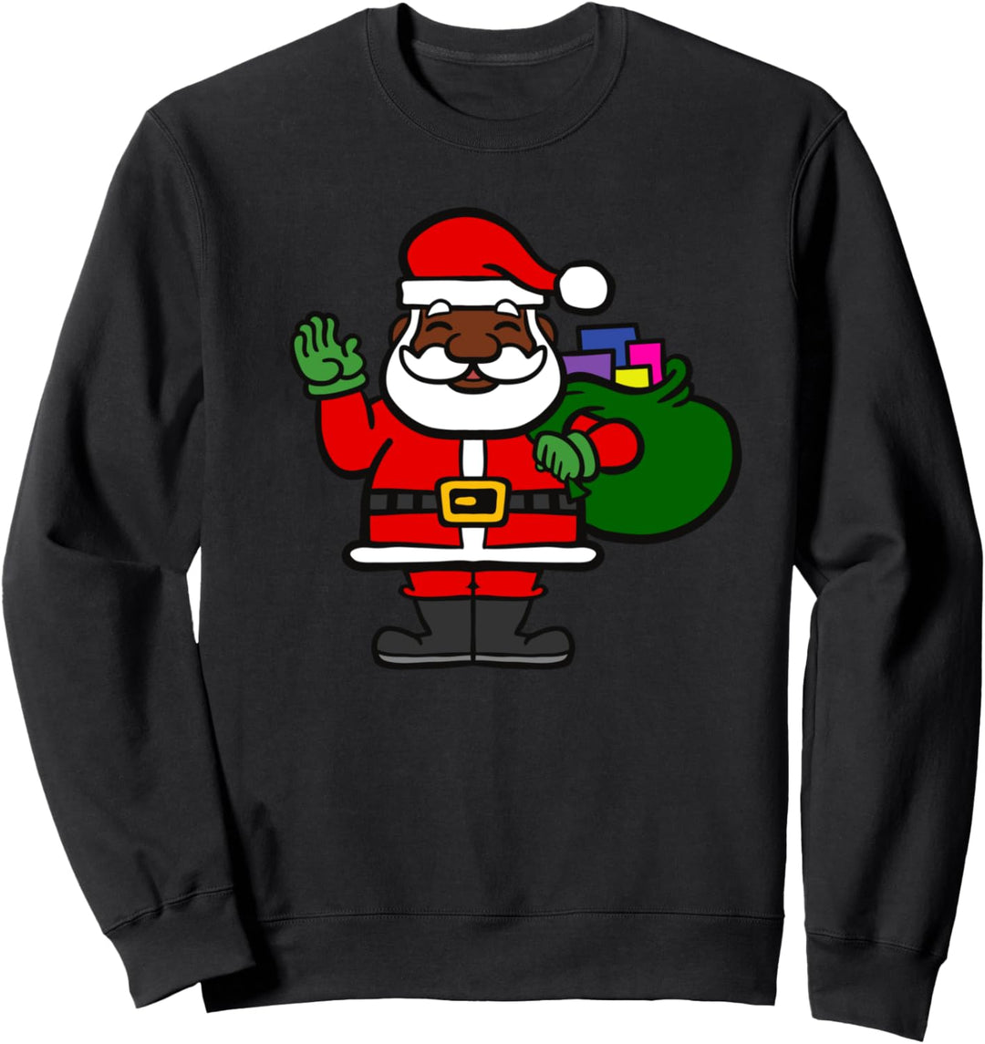 Schwarzafrikaner Weihnachtsmann Weihnachten Weihnachten Sweatshirt