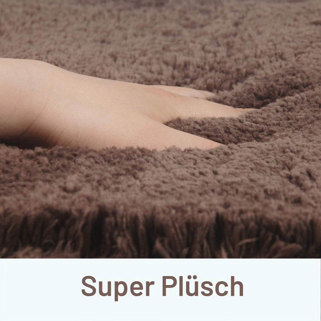 FCSDETAIL rutschfeste, Hochflor Badteppiche 60X90 cm, Maschinenwaschbare Badematte, Badvorleger mit