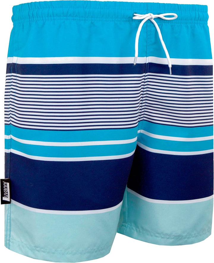 Luvanni Badehose für Herren Schnelltrocknende Badeshorts 593 mit Kordelzug Beachshorts Boardshorts S