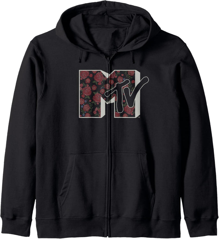 MTV Rose Floral Fill Logo Kapuzenjacke