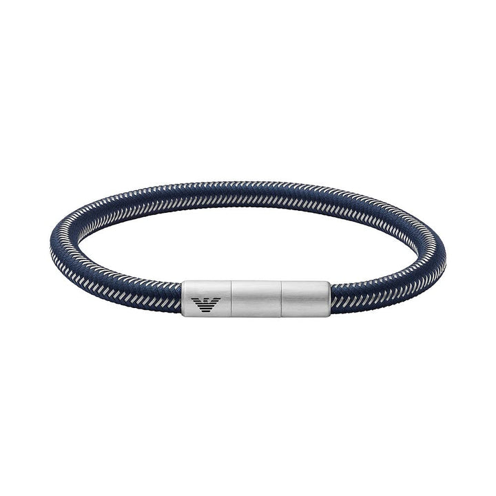 EMPORIO ARMANI Herrenarmband aus Edelstahl mit Magnetverschluss blau, blau