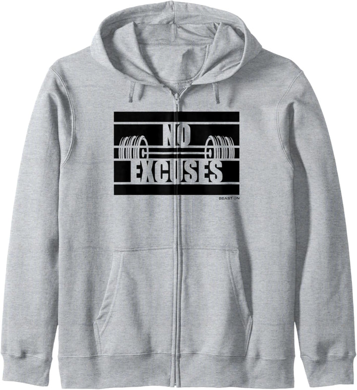 No Excuses Keine Entschuldigungen Gym Motiv Fitness Design Kapuzenjacke
