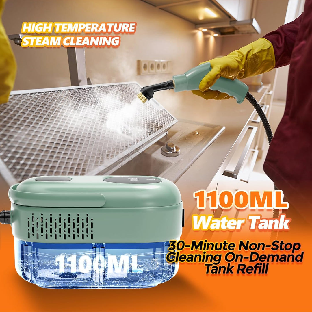 Dampfreiniger, Dampfreiniger Handgerät, 1.1L Wassertank, 15 Sekunden Aufheizzeit, Hochdruck Steam Cl