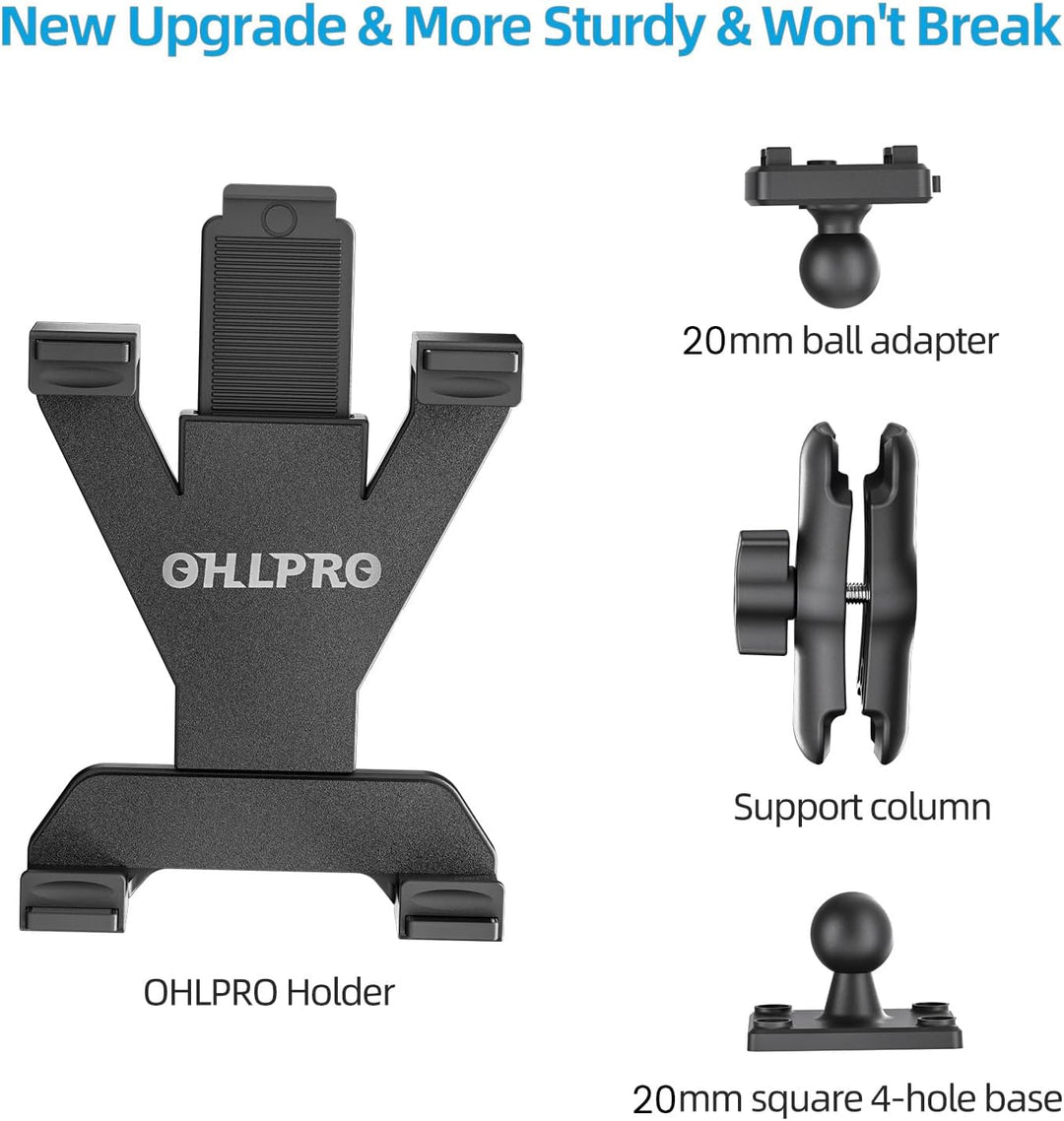 OHLPRO Robuste Bohrbasis Tablet Halterung Auto, Armaturenbrett Tablet Halterung für 17-33cm iPad Pro