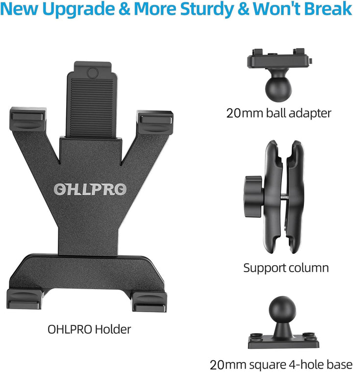 OHLPRO Robuste Bohrbasis Tablet Halterung Auto, Armaturenbrett Tablet Halterung für 17-33cm iPad Pro