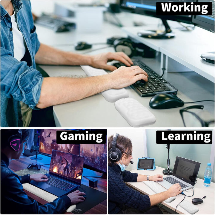 Giecy Handballenauflage Tastatur und handgelenkauflage Maus,Memory-Schaum ergonomisch Wrist Rest zur