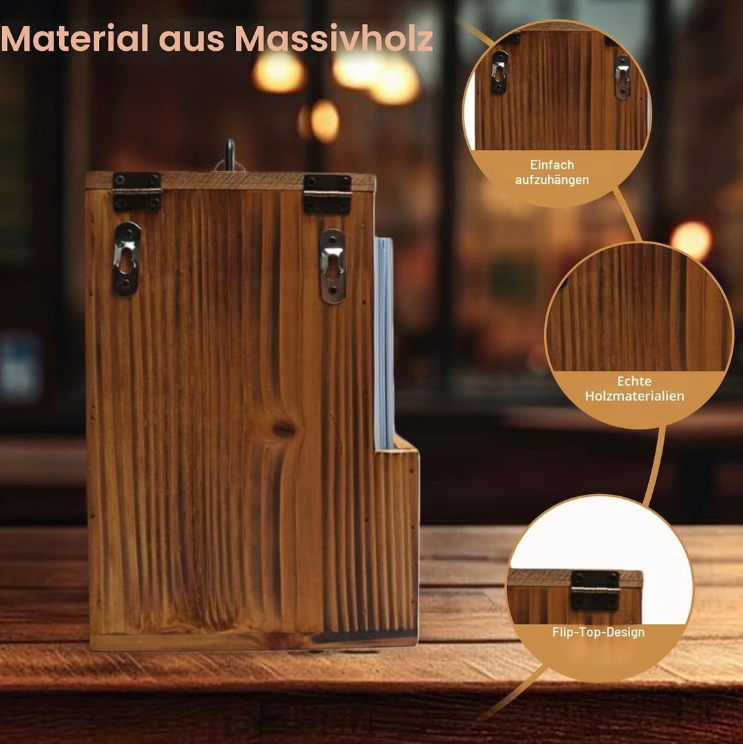 Vorschlagsbox Aus Kieferholz, Spendenbox Mit Schloss, Hölzerne Vorschlagsbox, Wooden Tip Briefkasten