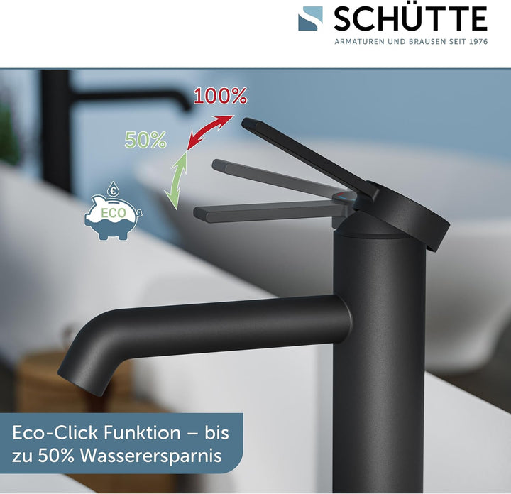 SCHÜTTE Waschtischarmatur für Aufsatzwaschbecken LOS ANGELES 33116, Wasserhahn Bad hoher Auslauf, ho