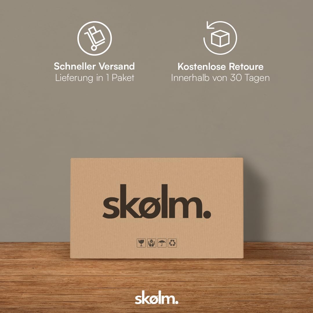 skølm Skadi Couchtisch 45x100x60 cm, Schwarz, 2 Ablagen, Wohnzimmertisch, Schwarz