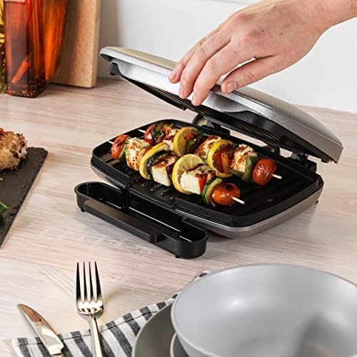 Petra PT5316HEVDEEU10 Elektrischer Rauchloser Gril - Antihaft Smartstone Grillplatten, Kontackgrill,
