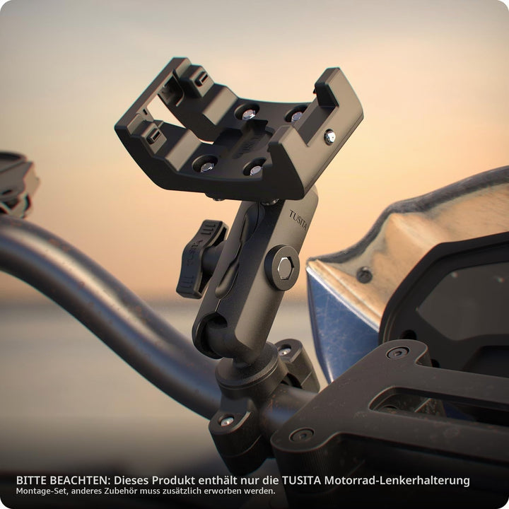 TUSITA Motorrad GPS Halterung Kompatibel mit Garmin Montana, Zumo XT GPS - Lenkerbasis mit Mittelgro