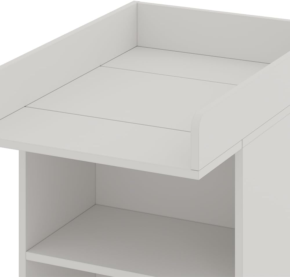 Vicco Wickelkommode Mona, Weiss, 60 x 103.5 cm mit Wickelaufsatz
