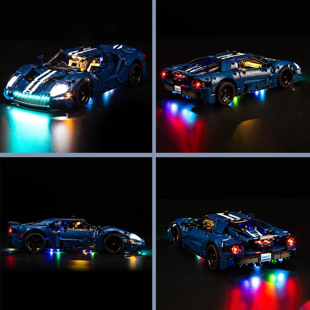 Fernbedienung Licht-Kit für Lego 42154 Technic Ford GT 2022 Auto-Modellbausatz (Kein Lego-Modell), L