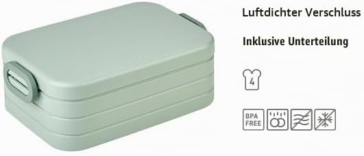 Mepal - Lunchbox Take a Break Midi - Brotdose To Go - Für 2 Sandwiches oder 4 Brotscheiben - Meal Pr