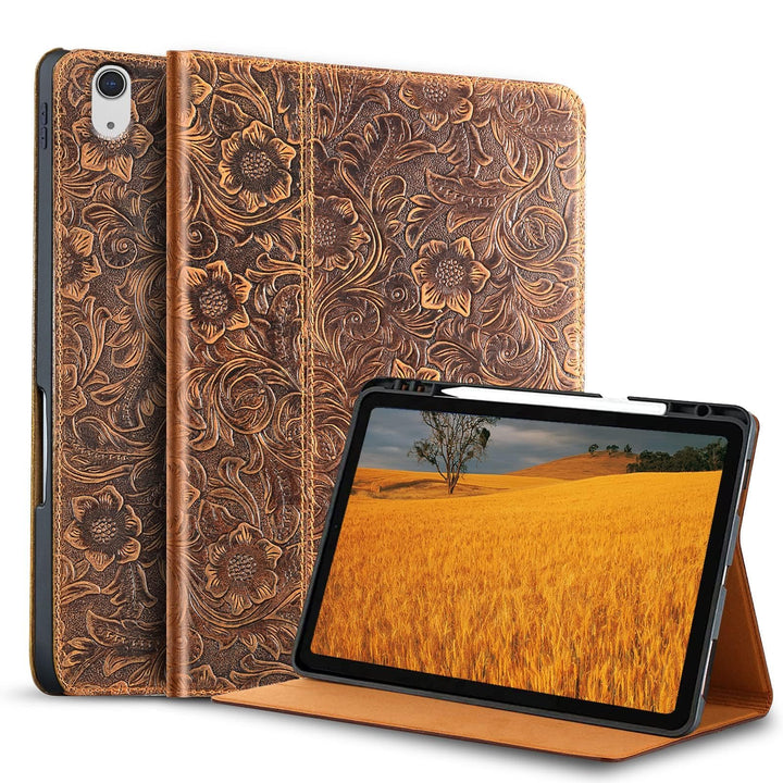 Gexmil Case for iPad 10th Generation 2022, iPad 10.9 Inch Case,Genuine Leather,Made from Real Leathe