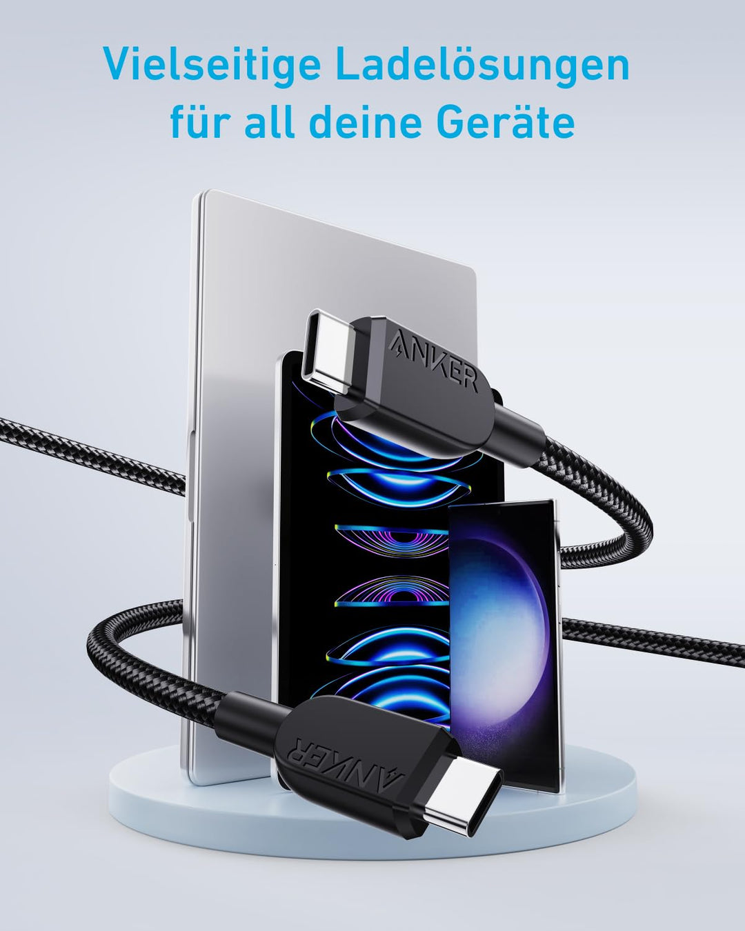 Anker USB C auf USB C Kabel 240W doppelt geflochtenes Nylon [1,8m] | Ladekabel für iPhone 17 Pro Max